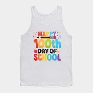 Happy 100 Days Of School Cool Teacher Student Tank Top